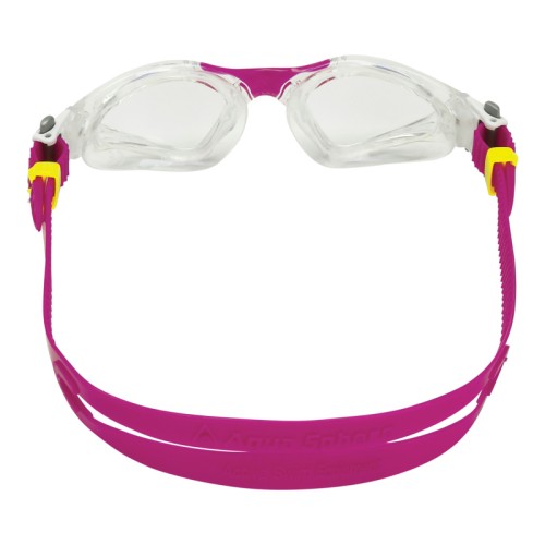 AquaSphere Kayenne Small Fit Goggle. Clear - Raspberry with clear lens.