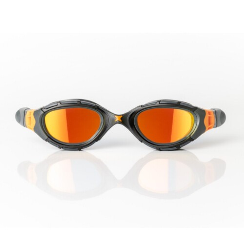 Zoggs Predator Flex Titanium Mirror Grey Black Orange