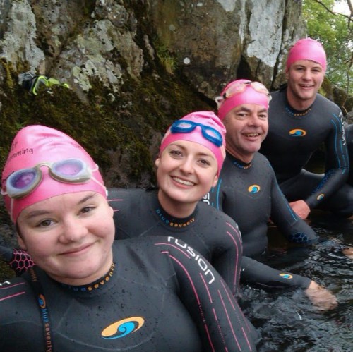 Swimmers at Gale Naze