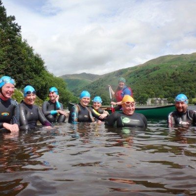swimmers at Grasmere Island