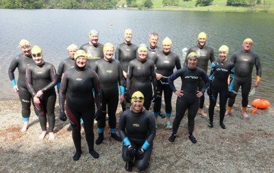 Swimming wetsuits at Rydal Water