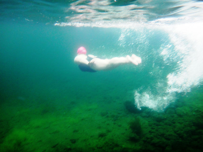 Blea Water Tarn swimming