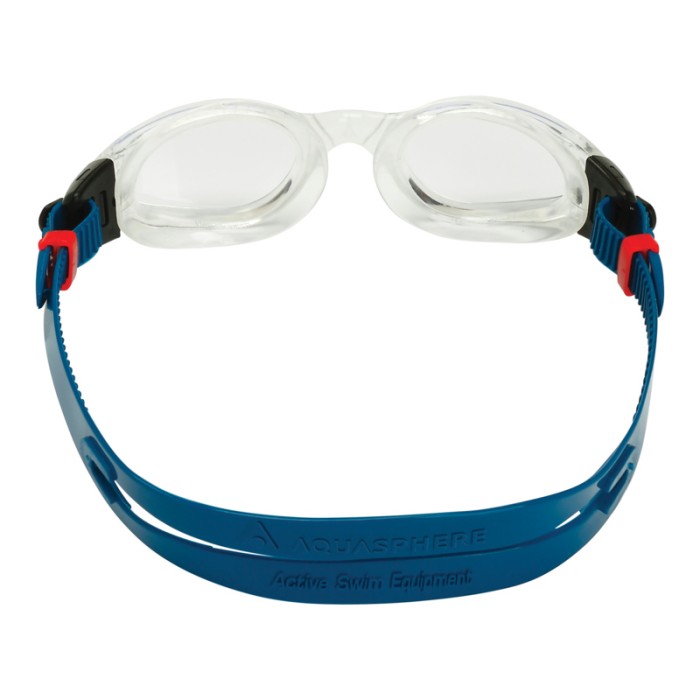AquaSphere Kaiman Goggles, Clear - Petrol with clear lens. Rear view