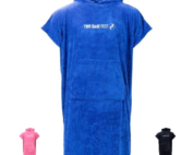 Two Bare Feet Change Robe showing colour options - blue, black, pink