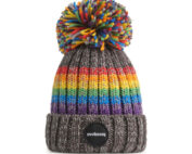 Swimzi Graphite Rainbow Super Bobble Hat