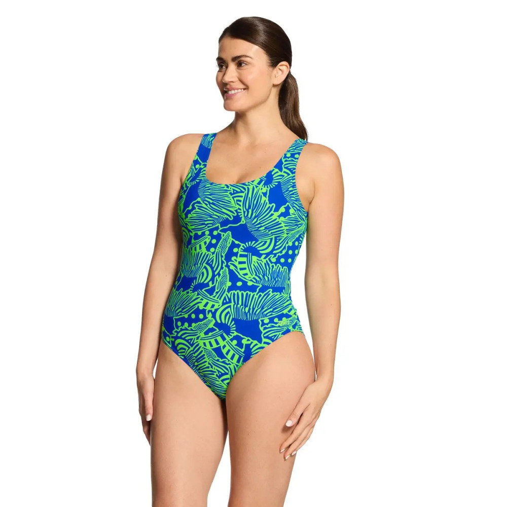 Zoggs Wings Navy Silver Lined Open Water Swimsuit Swim the Lakes
